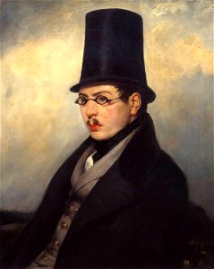 John Scarlett Davis (1804-1845) (attributed to) - Man in a Top Hat - N05634 - National Gallery