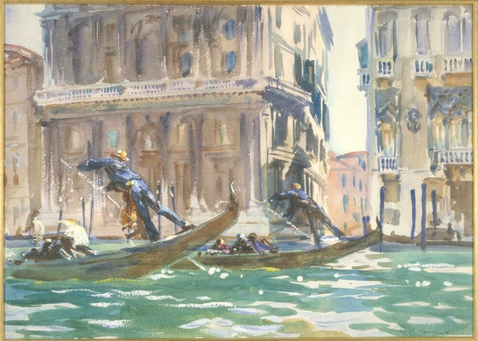 John Singer Sargent - View of Venice (on the canal) - Inlån JSS 416-02 - Petit Palais