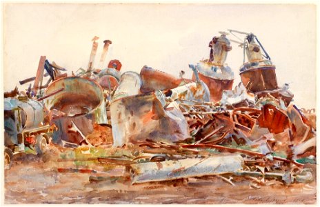 John Singer Sargent - Wrecked Sugar Refinery - Inlån JSS 401-01 - Imperial War Museum London