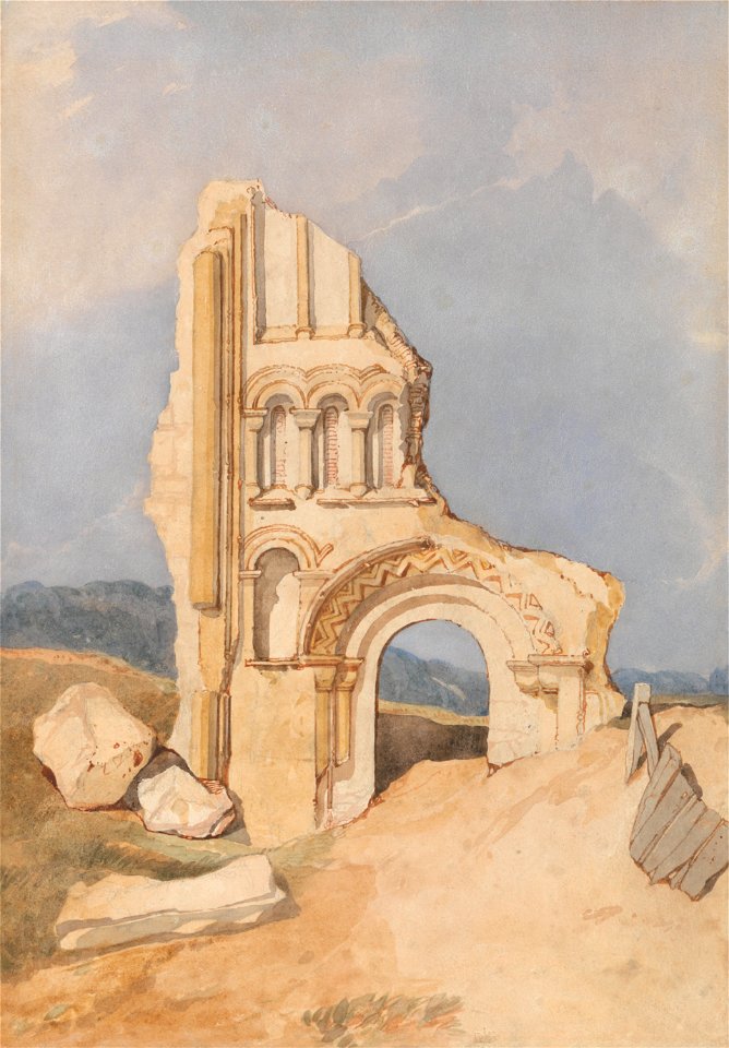 John Sell Cotman - Ruin of a Norman Church - Google Art Project