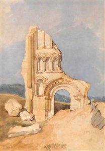 John Sell Cotman - Ruin of a Norman Church - Google Art Project