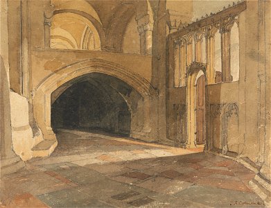 John Sell Cotman - Norwich Cathedral- Entrance to Jesus Chapel - Google Art Project