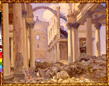 John Singer Sargent - Cathedral of Arras, August 1918 - Inlån JSS 407-02 - private collection