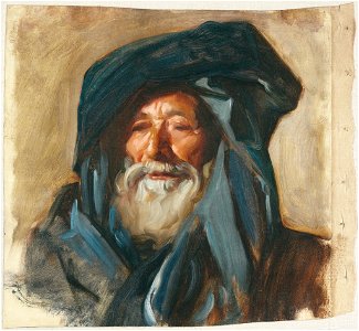 John Singer Sargent - Old Man with a Dark Mantle - 1937.200 - Fogg Museum