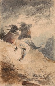 John Sell Cotman - Fantastic Figures Seated on a Mound - Google Art Project