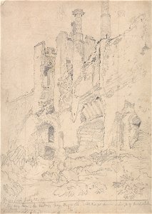 John Sell Cotman - Framlingham Castle, Suffolk- Part of Ruined Interior - Google Art Project
