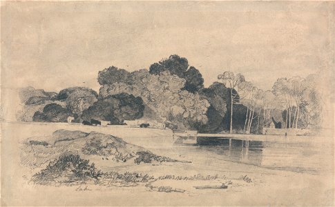 John Sell Cotman - Lake at Trentham, Staffordshire - Google Art Project