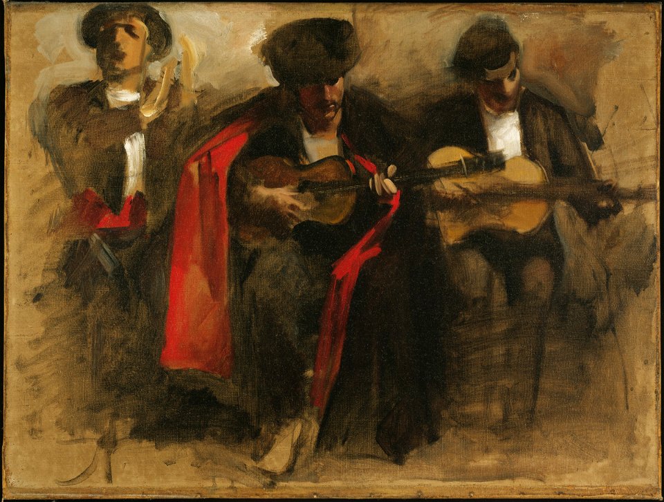 John Singer Sargent - Study for Seated Musicians for El Jaleo - 1943.153 - Fogg Museum
