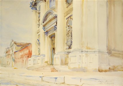 John Singer Sargent - Santa Maria dei Gesuati, Venice - P11s35 - Isabella Stewart Gardner Museum. Free illustration for personal and commercial use.