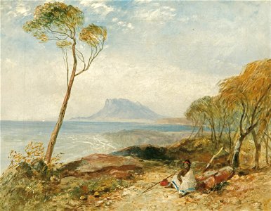 John Skinner Prout - Maria Island from Little Swanport, Van Diemen's Land - Google Art Project