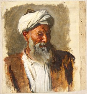 John Singer Sargent - Old Man with a White Turban - 1937.201 - Fogg Museum