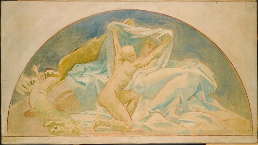John Singer Sargent - Study for The Unveiling of Truth, Museum of Fine Arts, Boston - 1933.156 - Harvard Art Museums