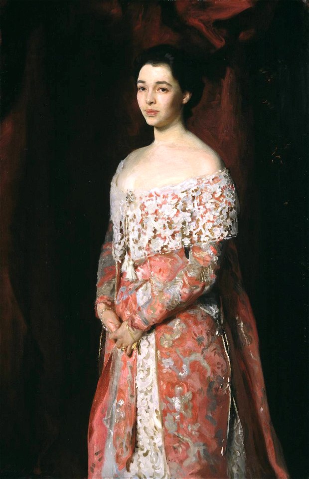 John Singer Sargent - Portrait of Mrs Leopold Hirsch L01713 10