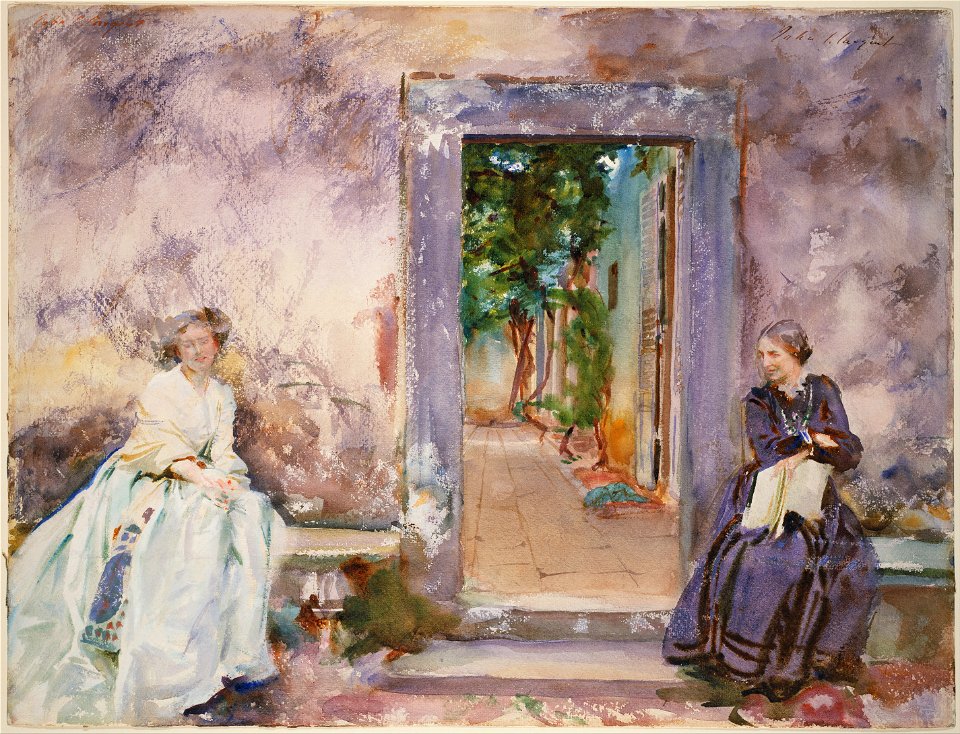 John Singer Sargent - The Garden Wall - Google Art Project
