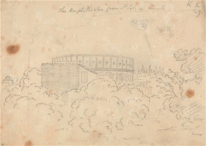 John Robert Cozens - The Amphitheater seen from S. Pietro in Vinculo - Google Art Project