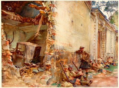 John Singer Sargent - A Street in Arras - Inlån JSS 401-03 - Imperial War Museum London