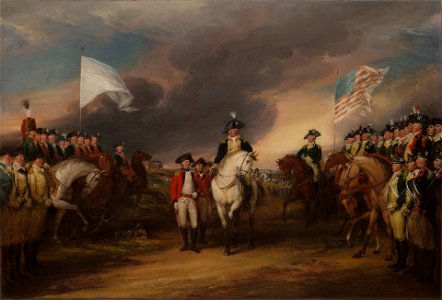 John Trumbull - The Surrender of Lord Cornwallis at Yorktown, October 19, 1781 - 1832.4 - Yale University Art Gallery. Free illustration for personal and commercial use.