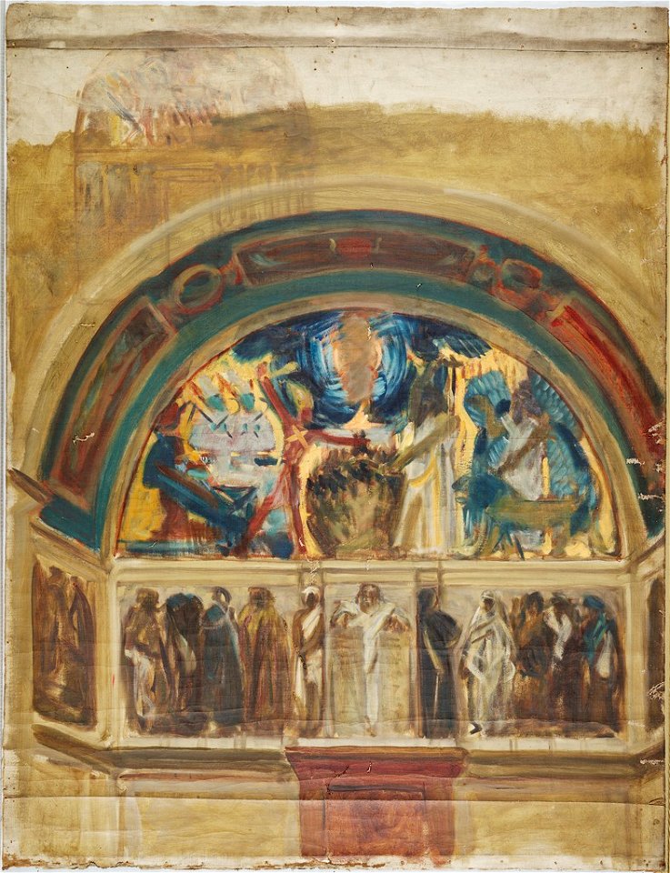 John Singer Sargent - Study for North Wall, Special Collection Hall, Boston Public Library - 1937.215 - Fogg Museum