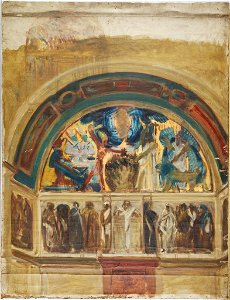 John Singer Sargent - Study for North Wall, Special Collection Hall, Boston Public Library - 1937.215 - Fogg Museum