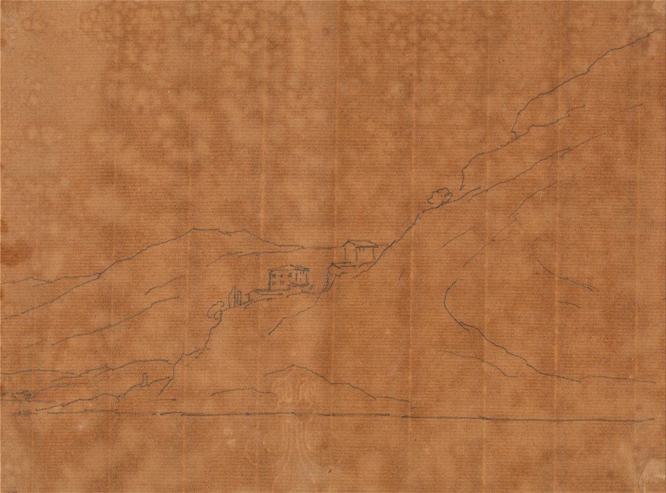 John Robert Cozens - Villas on a Hillside - Google Art Project