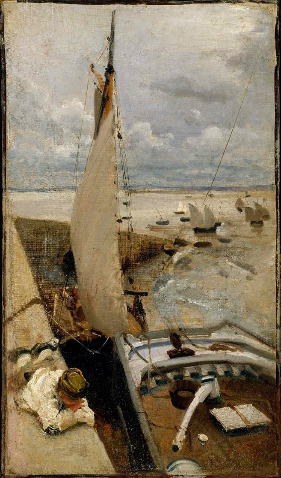 John Singer Sargent - Low Tide at Cancale Harbor - 22.646 - Museum of Fine Arts