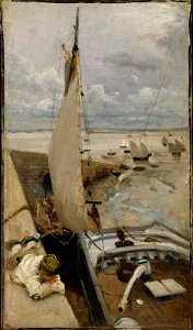 John Singer Sargent - Low Tide at Cancale Harbor - 22.646 - Museum of Fine Arts
