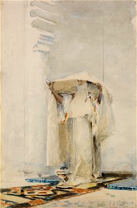 John Singer Sargent - Incensing the Veil - P3w33 - Isabella Stewart Gardner Museum. Free illustration for personal and commercial use.