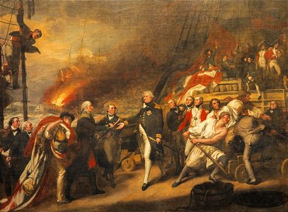 John Singleton Copley (1738-1815) - The Surrender of the Dutch Admiral de Winter to Admiral Duncan at the Battle of Camperdown (The Vict - NG 2661 - National Galleries of Scotland