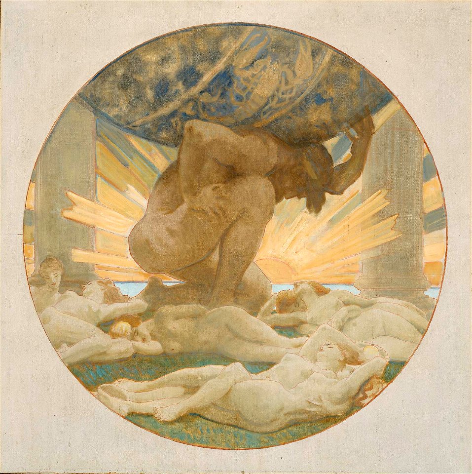 John Singer Sargent - Sketch for Atlas and the Hesperides - 29.138 - Museum of Fine Arts