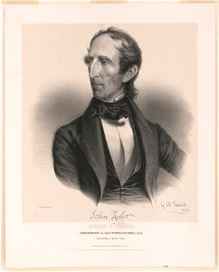 John Tyler, President of the United States, 1841. Born 29th day of March 1790 - from life on stone by Chs. Fenderich 1841. LCCN2012648809