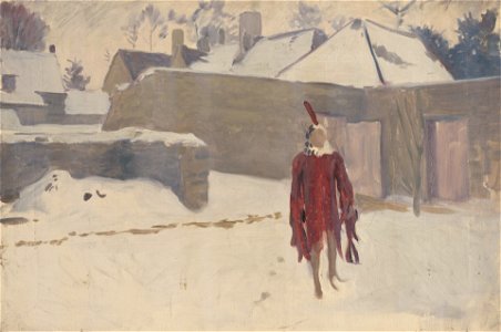 John Singer Sargent - Mannikin in the Snow - 1937.2555 - Yale University Art Gallery