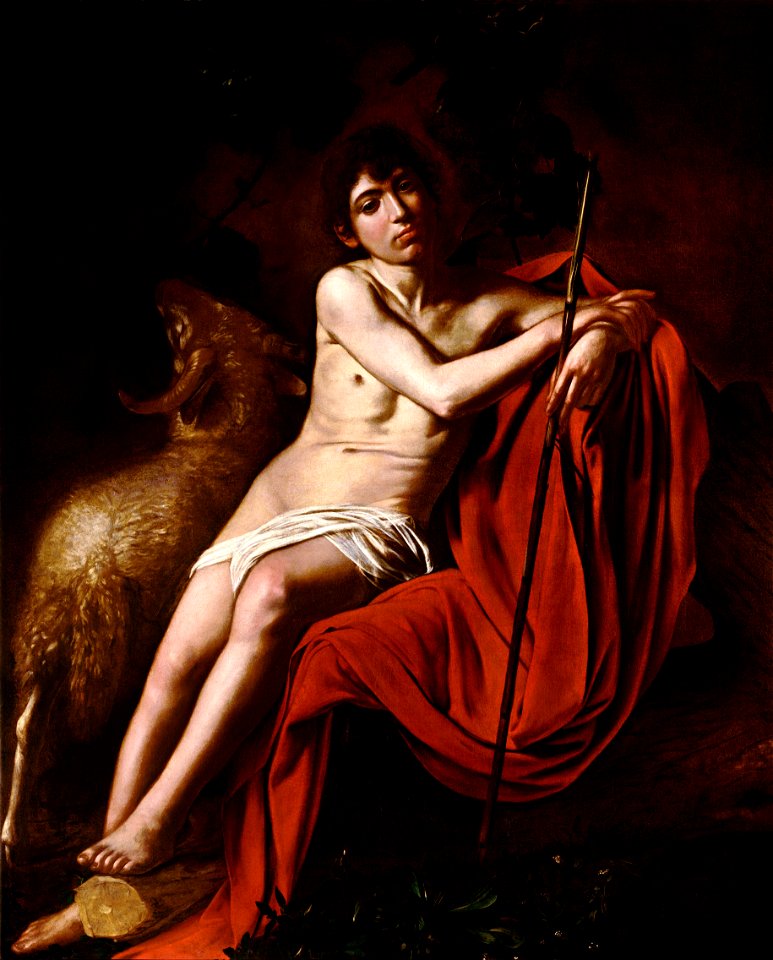 John the Baptist (Galleria Borghese)-Caravaggio (1610)