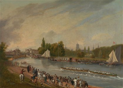 John Whessell - A Boat Race on the River Isis, Oxford - Google Art Project