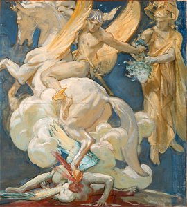 John Singer Sargent - Sketch for Perseus on Pegasus Slaying Medusa - 29.137 - Museum of Fine Arts