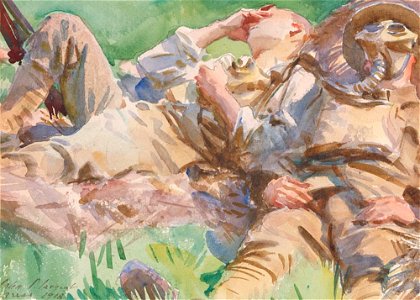 John Singer Sargent - Two Soldiers in Arras 1918
