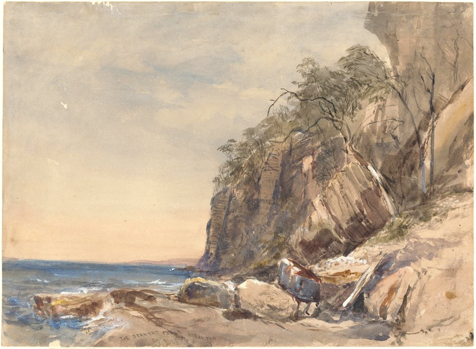John Skinner Prout, The Derwent Crags, Hobarton, Decr.9, '46