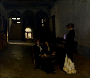 John Singer Sargent - Venetian Bead Stringers - 1916-2 - Albright–Knox Art Gallery