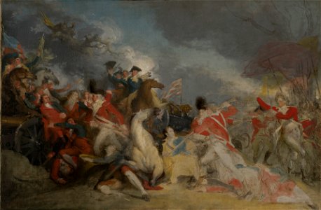 John Trumbull - The Death of General Mercer at the Battle of Princeton, 3 January 1777 (unfinished version) - 1832.6.2 - Yale University Art Gallery. Free illustration for personal and commercial use.