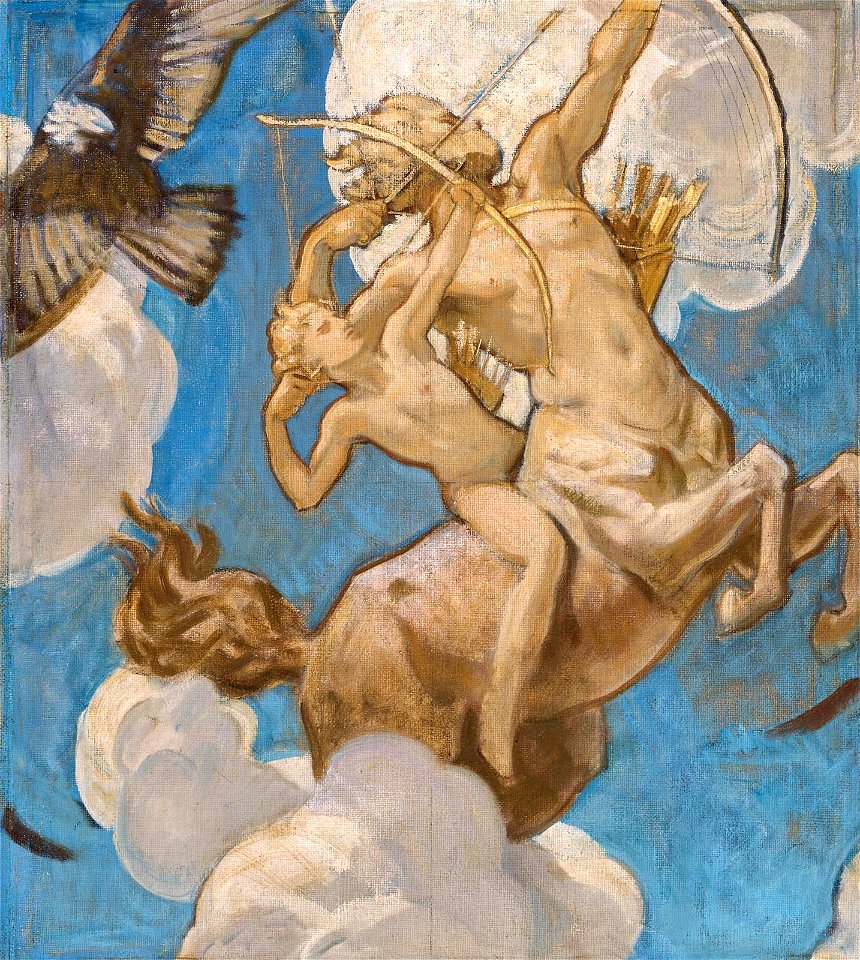 John Singer Sargent - Sketch for Chiron and Achilles - 29.139 - Museum of Fine Arts