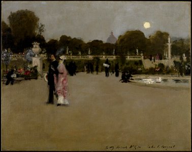 John Singer Sargent - The Luxembourg Gardens at Twilight - Inlån JSS 507-01 - Nationalmuseum