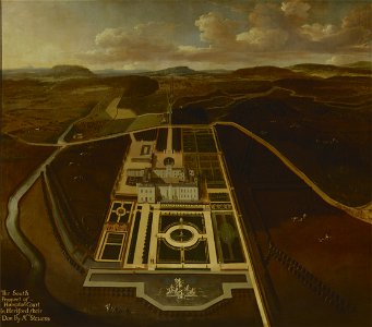John Stevens - South Prospect of Hampton Court, Herefordshire - Google Art Project