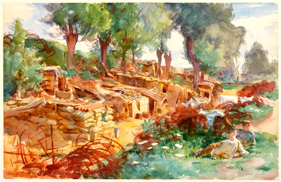 John Singer Sargent - The Sunken Road, Ransart - Inlån JSS 401-08 - Imperial War Museum London