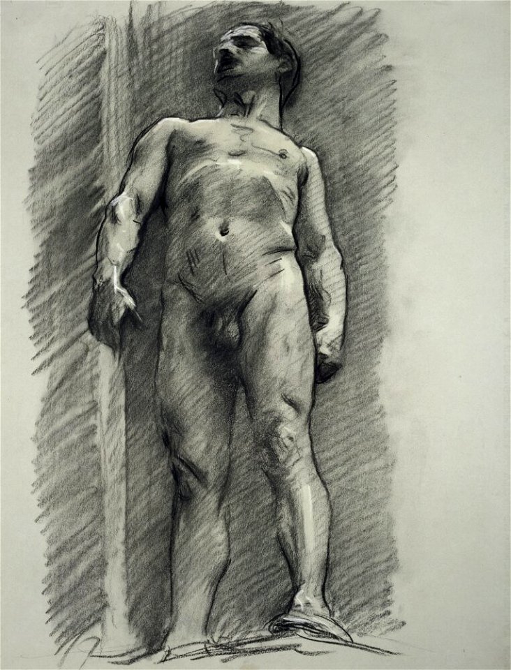 John Singer Sargent - Standing Male Nude - Inlån JSS 512-08 - Nationalmuseum