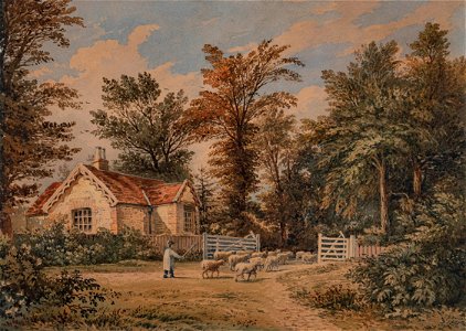 John Varley - Varley-98222 - Polesden Lacey- a picturesque gatehouse - 1831
