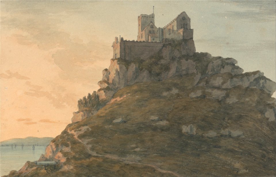 John Warwick Smith - Saint Michael's Mount, Cornwall - Google Art Project
