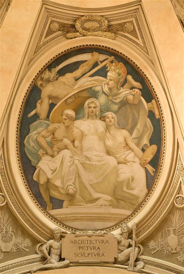 John Singer Sargent - Architecture, Painting and Sculpture Protected by Athena from the Ravages of Time - 21.10513 - Museum of Fine Arts