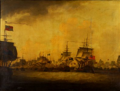 John Thomas Serres (1759-1825) - The Battle of Camperdown, I The Beginning of the Action - RCIN 405387 - Royal Collection