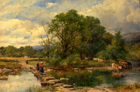 John Syer (1815-85) - Stepping Stones, Bettws-y-Coed - RCIN 405259 - Royal Collection