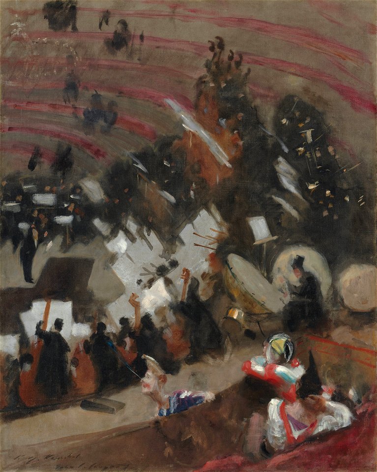 John Singer Sargent - Rehearsal of the Pasdeloup Orchestra at the Cirque d'Hiver - 81.1972 - Art Institute of Chicago
