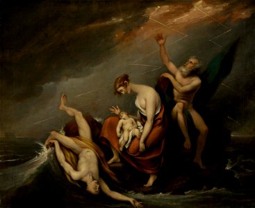 John Trumbull - The Last Family Who Perished in the Deluge (Genesis 7-4-24) - 1840.6 - Yale University Art Gallery. Free illustration for personal and commercial use.